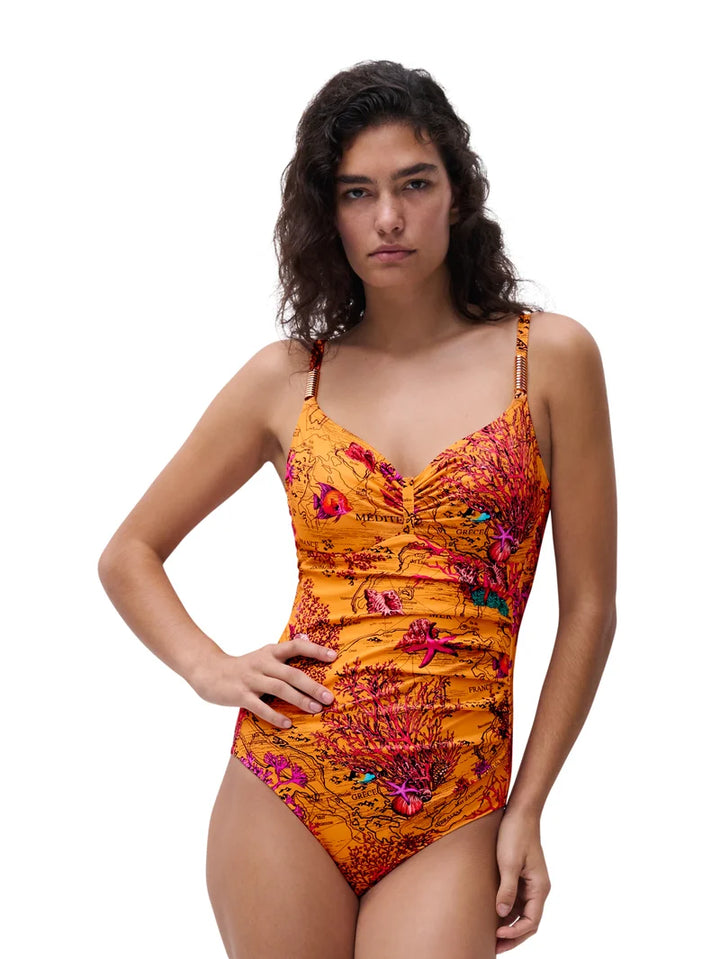 Chantelle Swimwear - Icon Covering Underwired Swimsuit Light Mediterranean