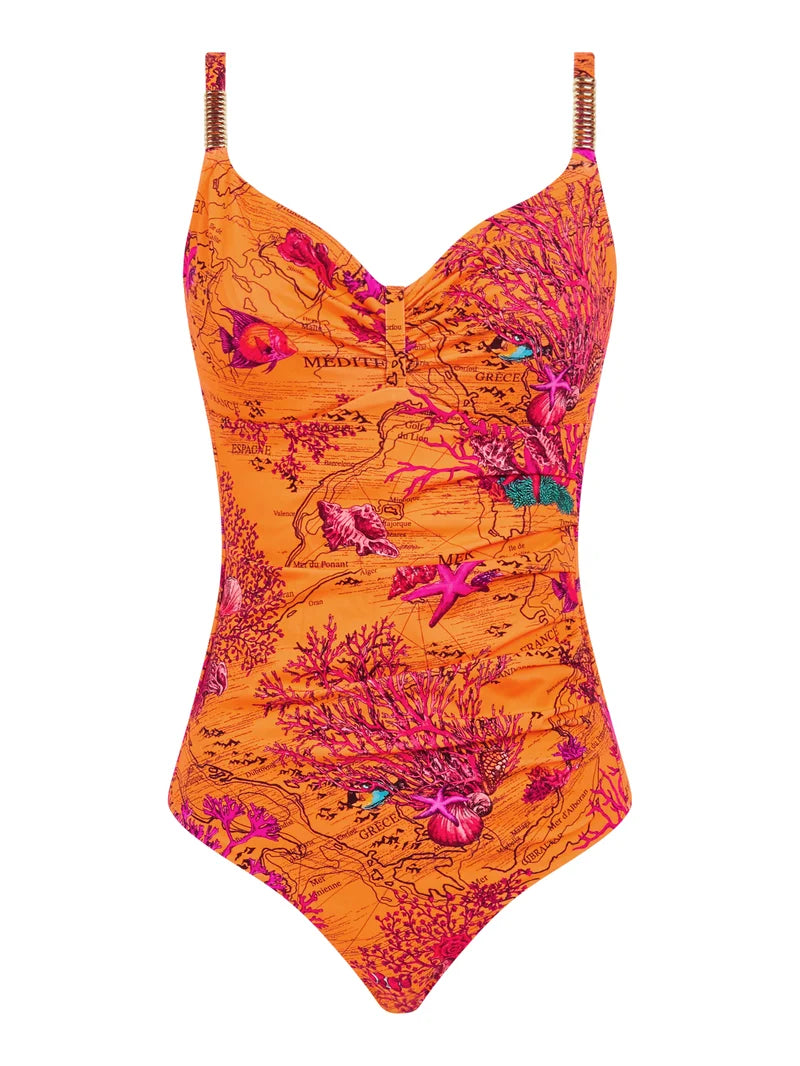 Chantelle Swimwear - Icon Covering Underwired Swimsuit Light Mediterranean