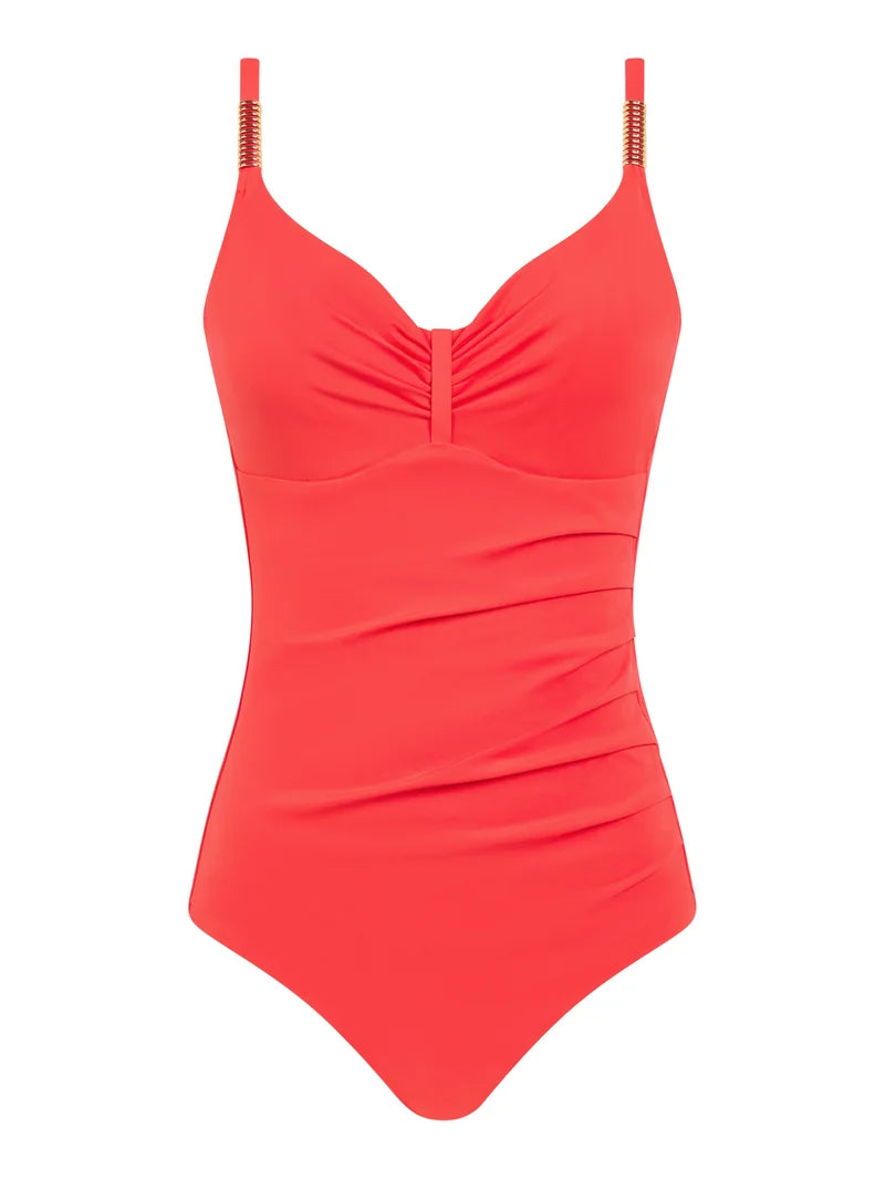 Chantelle Swimwear - Icon Covering Underwired Swimsuit Bright Coral