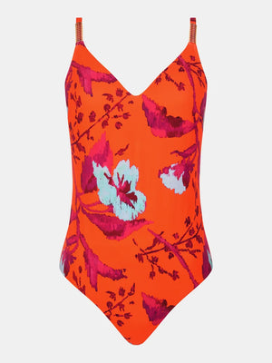 Chantelle Swimwear - Icon Wirefree Triangle Spacer Swimsuit Painted Flowers