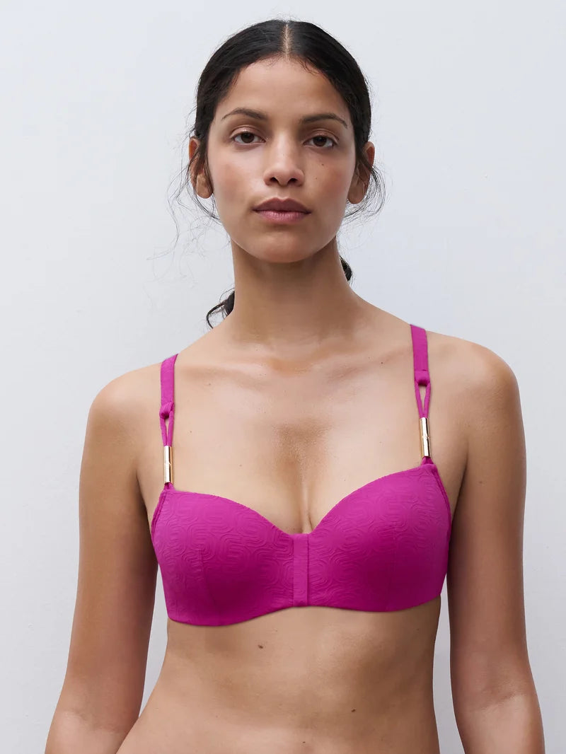 Chantelle Swimwear - Hera Half-Cup Memory Bra Tyrian Fuchsia