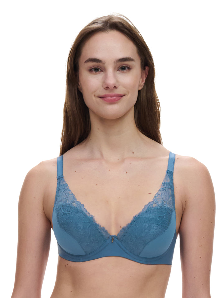 Chantelle - Orangerie Dream Plunge T-Shirt Bra Jeans Blue