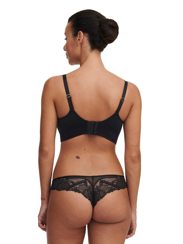 Chantelle Orangerie Dream Tanga - 黑色丁字褲 Chantelle