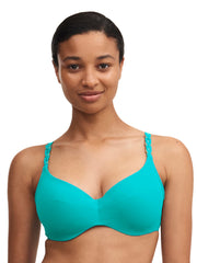 Chantelle Swimwear Emblem Covering Underwired Bikini - Lake Blue Full Cup Bikini Chantelle Swimwear 