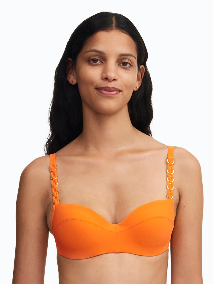 Chantelle Swimwear Emblem Half-Cup Memory Bikini - Orange Half Cup Bikini Chantelle 