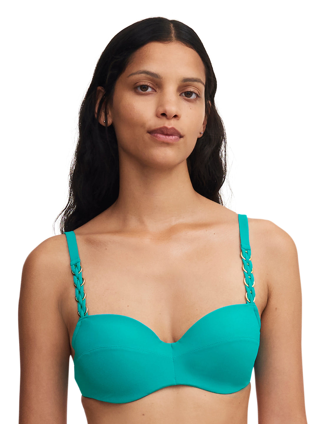 Chantelle Swimwear Emblem Half-Cup Memory Bikini - Lake Blue Half Cup Bikini Chantelle 
