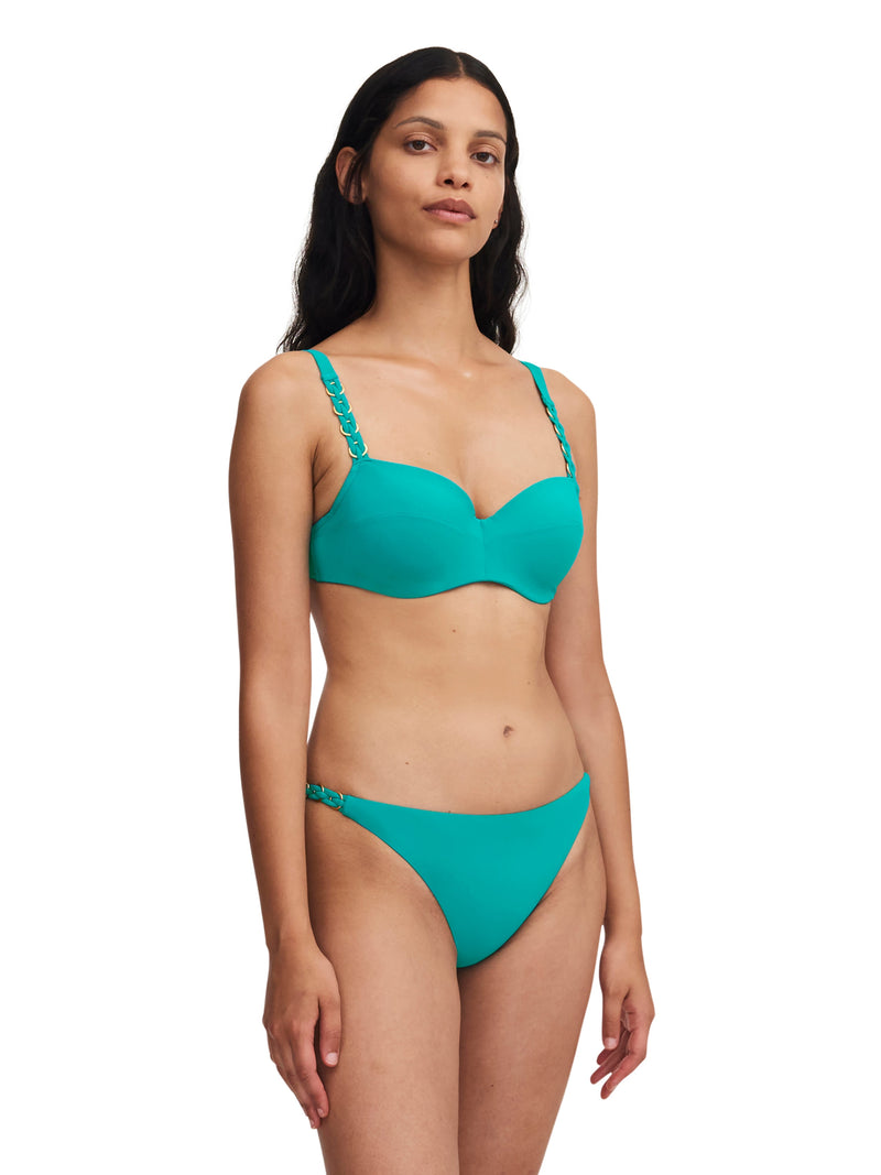 Chantelle Swimwear Emblem Half-Cup Memory Bikini - Lake Blue Half Cup Bikini Chantelle 