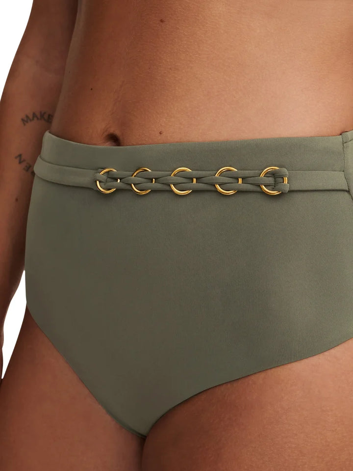 Chantelle Swimwear - Emblem Full Bikini Brief Khaki Green