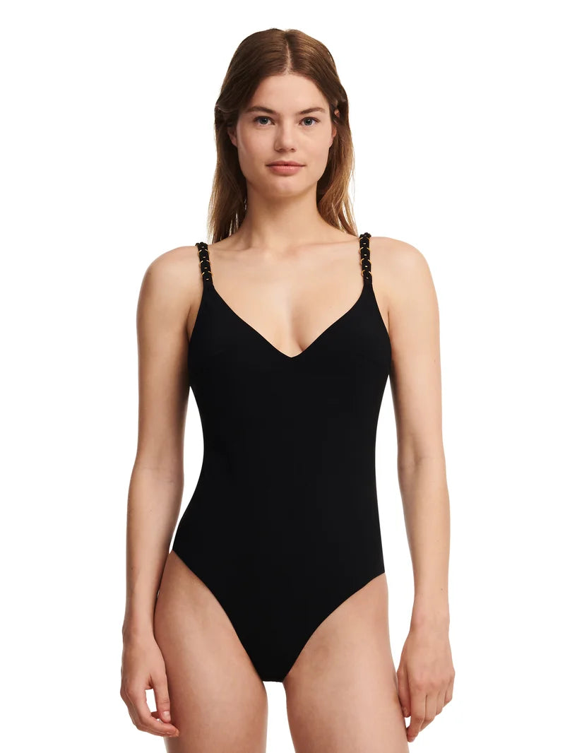 Chantelle Swimwear - Emblem Wirefree Triangle Spacer Swimsuit Black
