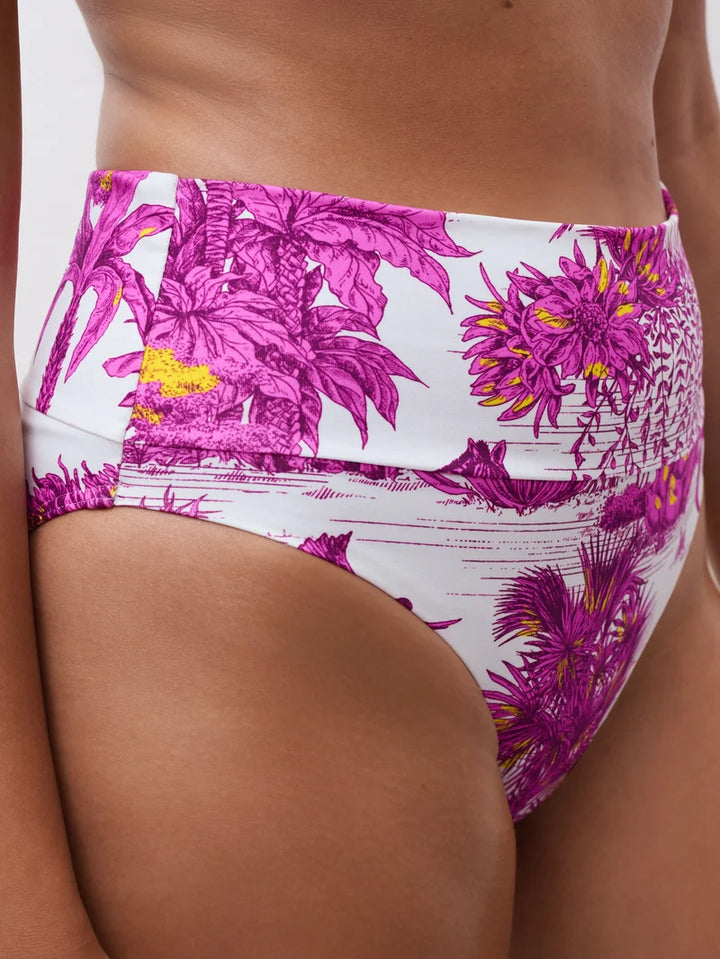 Chantelle Swimwear - Sauvage Full Bikini Brief White Jungle