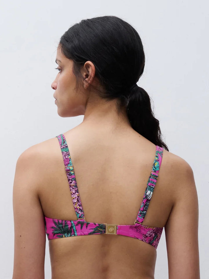 Chantelle Swimwear - Sauvage Covering Underwired Bra Pink Jungle