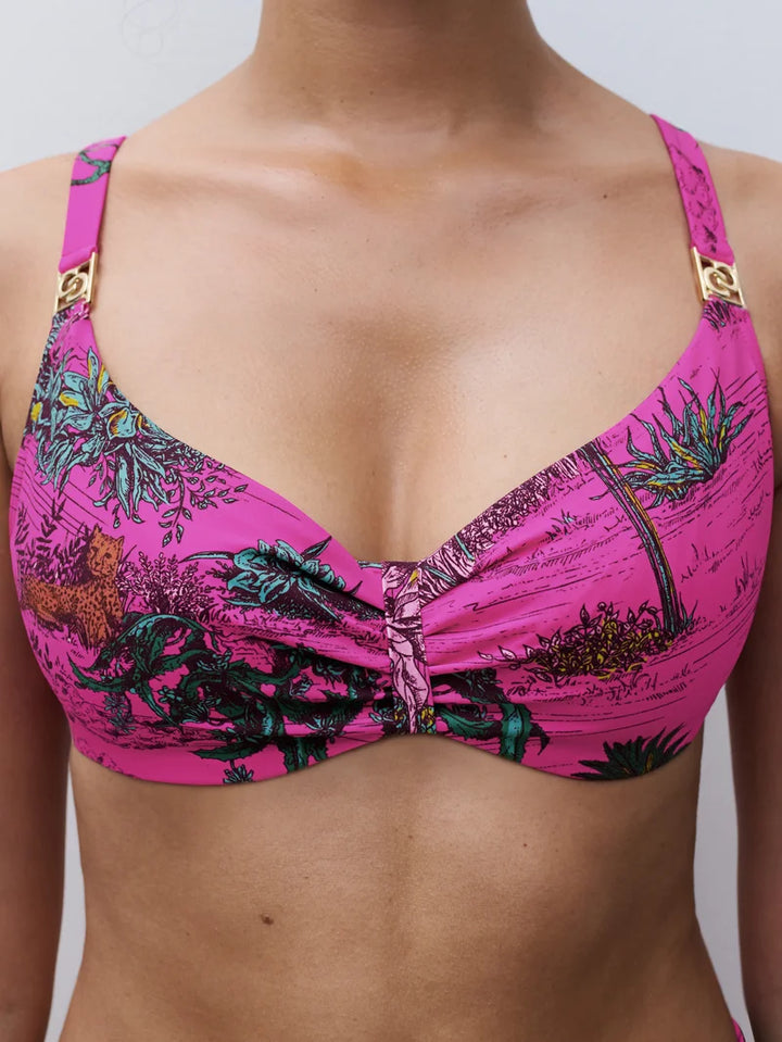 Chantelle Swimwear - Sauvage Covering Underwired Bra Pink Jungle