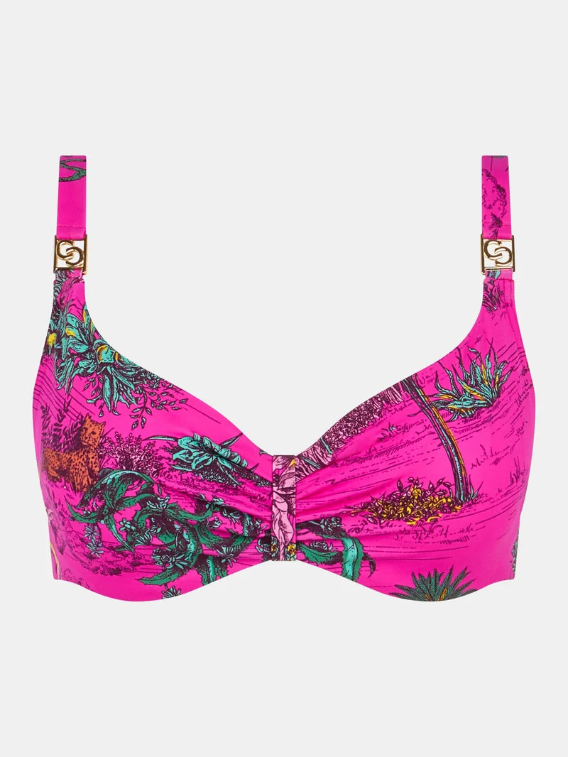 Chantelle Swimwear - Sauvage Covering Underwired Bra Pink Jungle