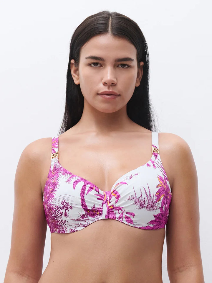 Chantelle Swimwear - Sauvage Covering Underwired Bikini White Jungle