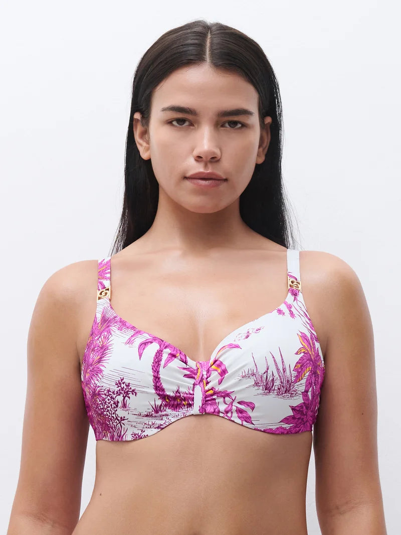 Chantelle Swimwear - Sauvage Covering Underwired Bikini White Jungle