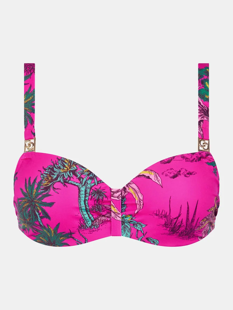 Chantelle Swimwear - Sauvage Half-Cup Memory Bra Pink Jungle