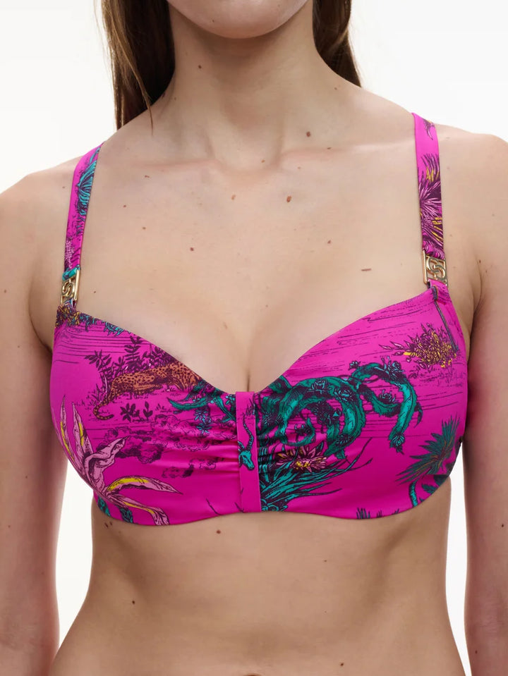 Chantelle Swimwear - Sauvage Half-Cup Memory Bra Pink Jungle