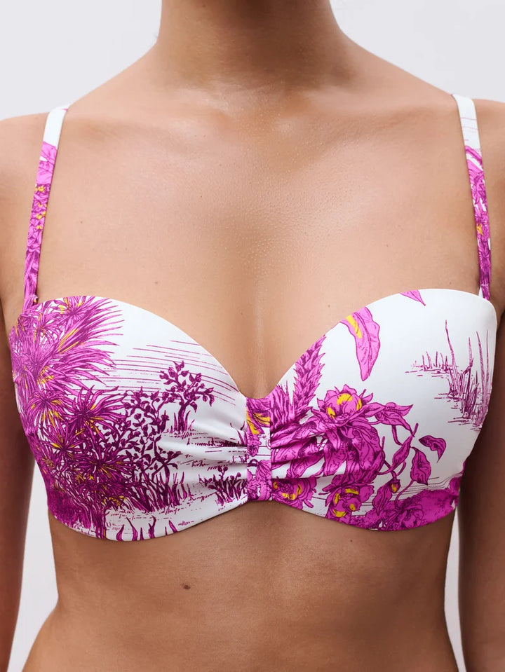 Chantelle Swimwear - Sauvage Bandeau T-Shirt Bikini White Jungle
