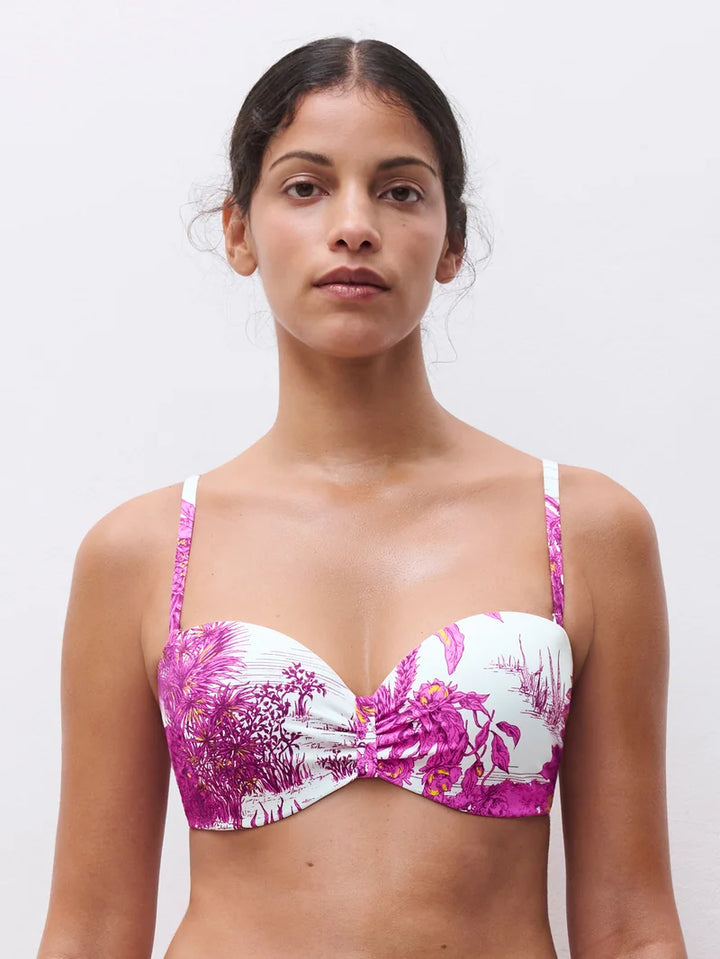 Chantelle Swimwear - Sauvage Bandeau T-Shirt Bikini White Jungle