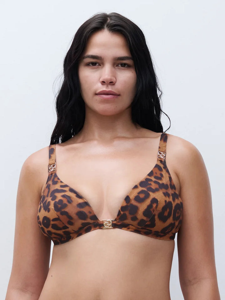 Chantelle Swimwear - Sauvage Wirefree Triangle Spacer Bikini Wild Leopard