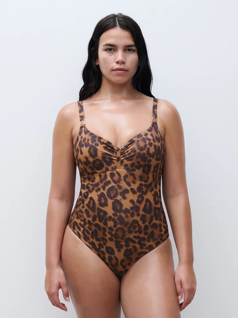 Chantelle Swimwear - Sauvage Covering Underwired Swimsuit Wild Leopard