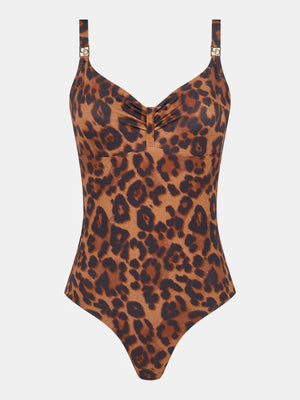 Chantelle Swimwear - Sauvage Covering Underwired Swimsuit Wild Leopard