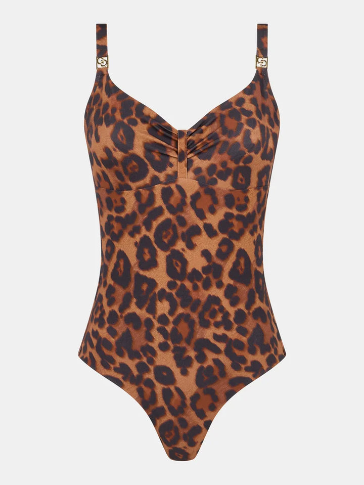 Chantelle Swimwear - Sauvage Covering Underwired Swimsuit Wild Leopard