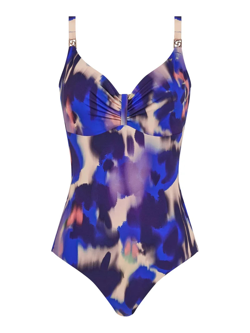 Chantelle Swimwear - Sauvage Covering Underwired Swimsuit Blurred Night