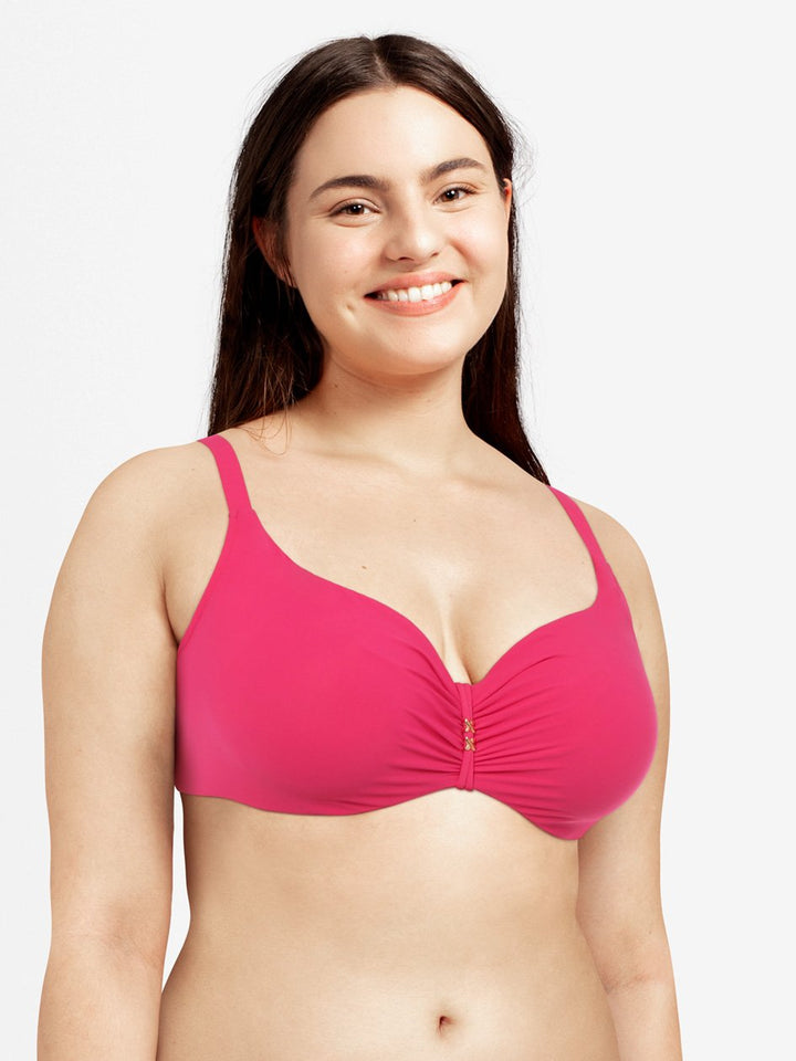 Chantelle Escape Covering Underwired Bra - Fushia Bikini Top Chantelle Swimwear