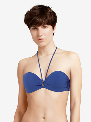 Chantelle Escape Bandeau T-Shirt Bra - Mazarine Blue Bandeau Bikini Chantelle Swimwear