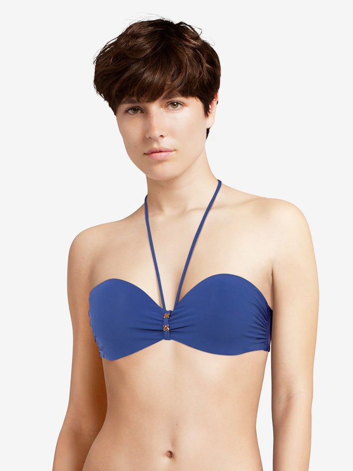 Chantelle Escape Bandeau T-Shirt Bra - Mazarine Blue Bandeau Bikini Chantelle Swimwear