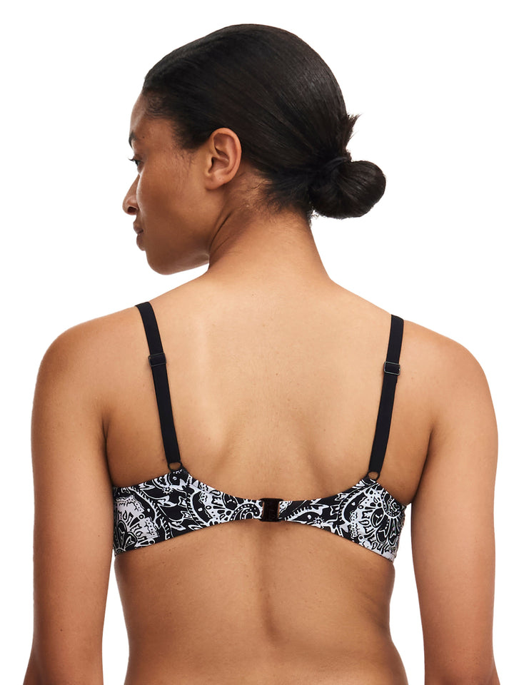 Chantelle Swimwear - Flowers Covering Underwired Bra (Adjustable) Black Flowers Full Cup Bikini Chantelle Swimwear 