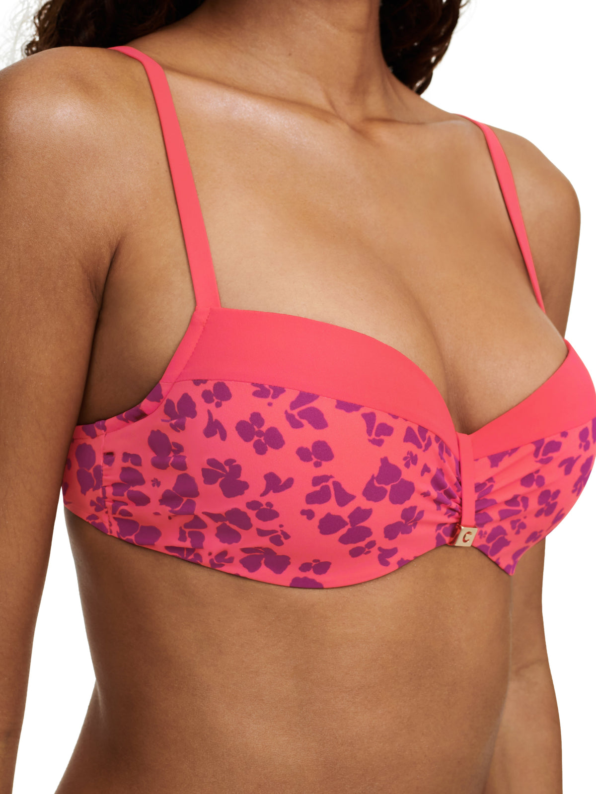 Chantelle Swimwear - Flowers Half-Cup Memory Bra Hibiscus