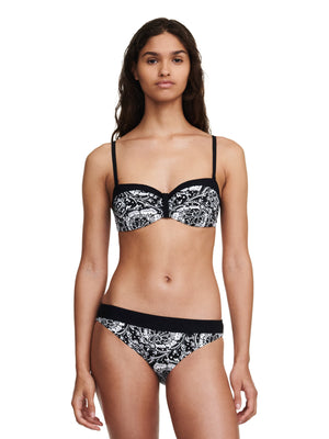 Chantelle Swimwear Flowers Brief - Black Flowers Bikini Brief Chantelle 