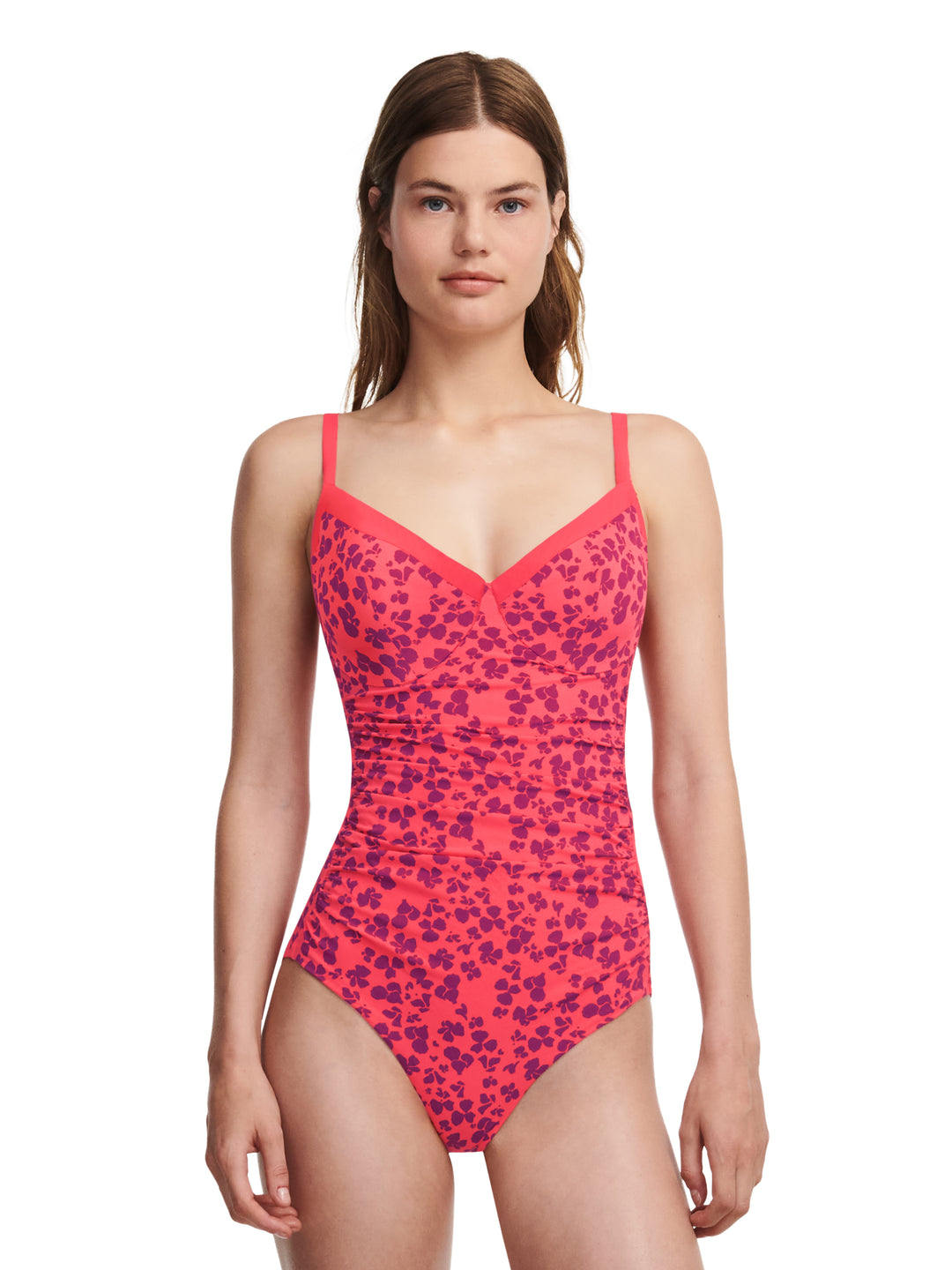 Chantelle Swimwear - Flowers Covering Underwired Swimsuit (Adjustable) Hibiscus
