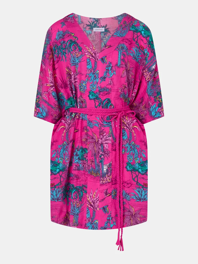 Chantelle Swimwear - Influence Short Kaftan Pink Jungle