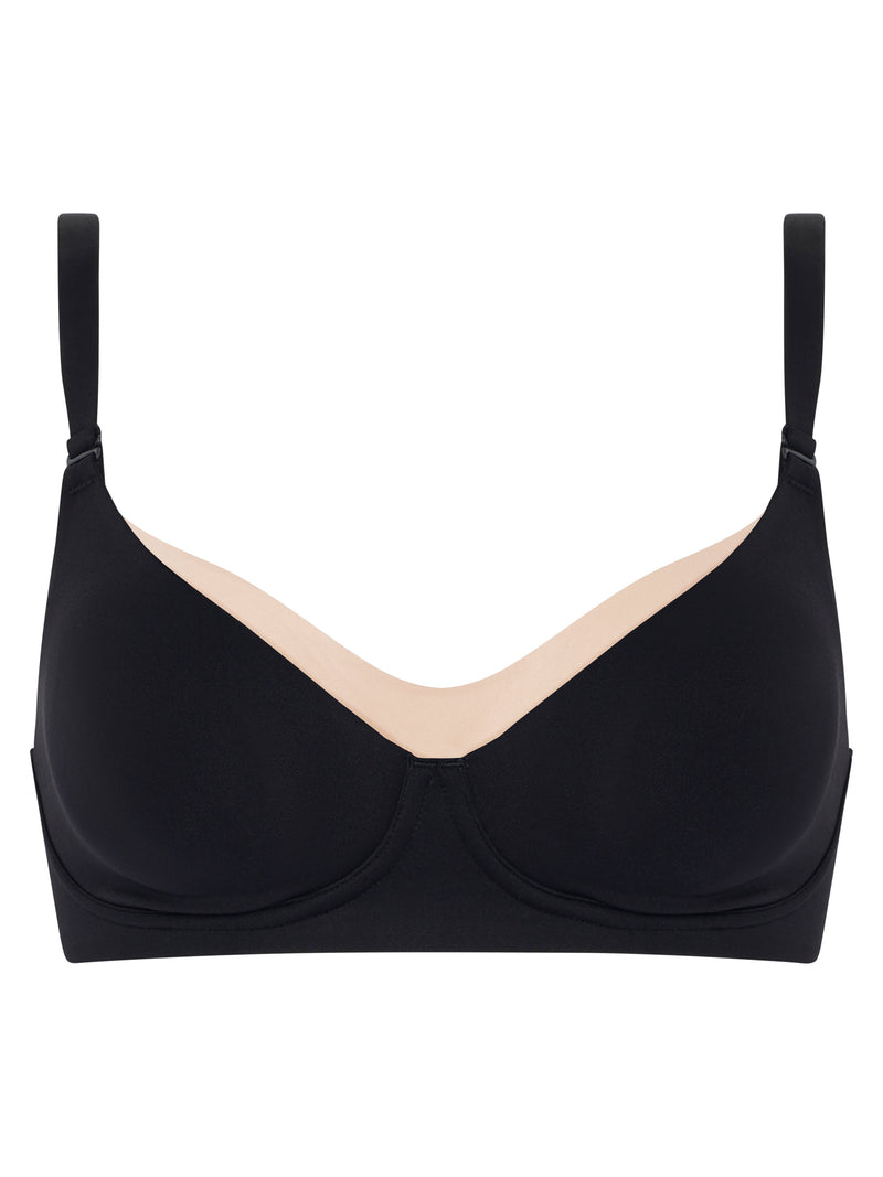 Chantelle Pure Maternity Nursing Bra (Wirefree) - Black Nursing Bra Chantelle 