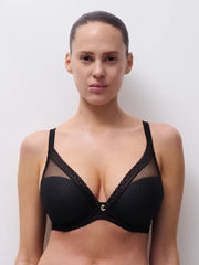 Chantelle - Reggiseno a T-shirt Romance Plunge Nero