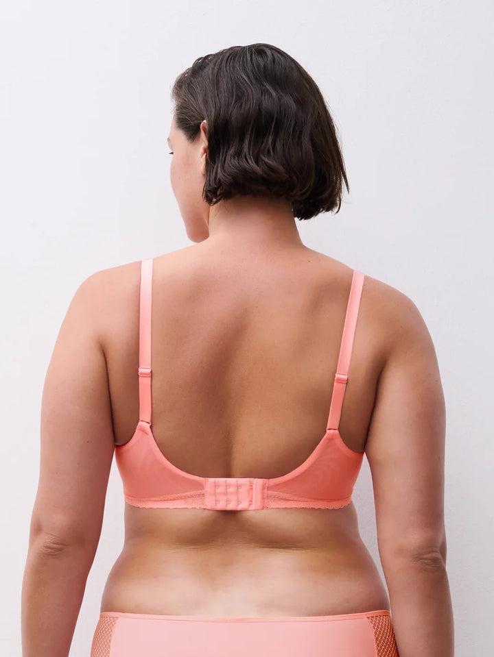 Chantelle - Romance Plunge t-shirt bra Fluor Pink