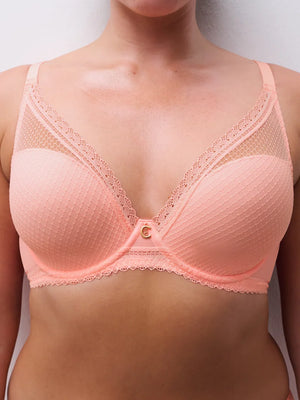 Chantelle - Romance Plunge t-shirt bra Fluor Pink