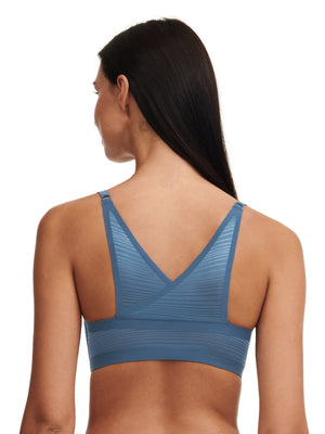Chantelle - Softstretch Stripes Padded Bralette Jeans Blue