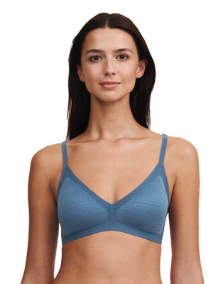 Chantelle - Softstretch Stripes Padded Bralette Jeans Blue