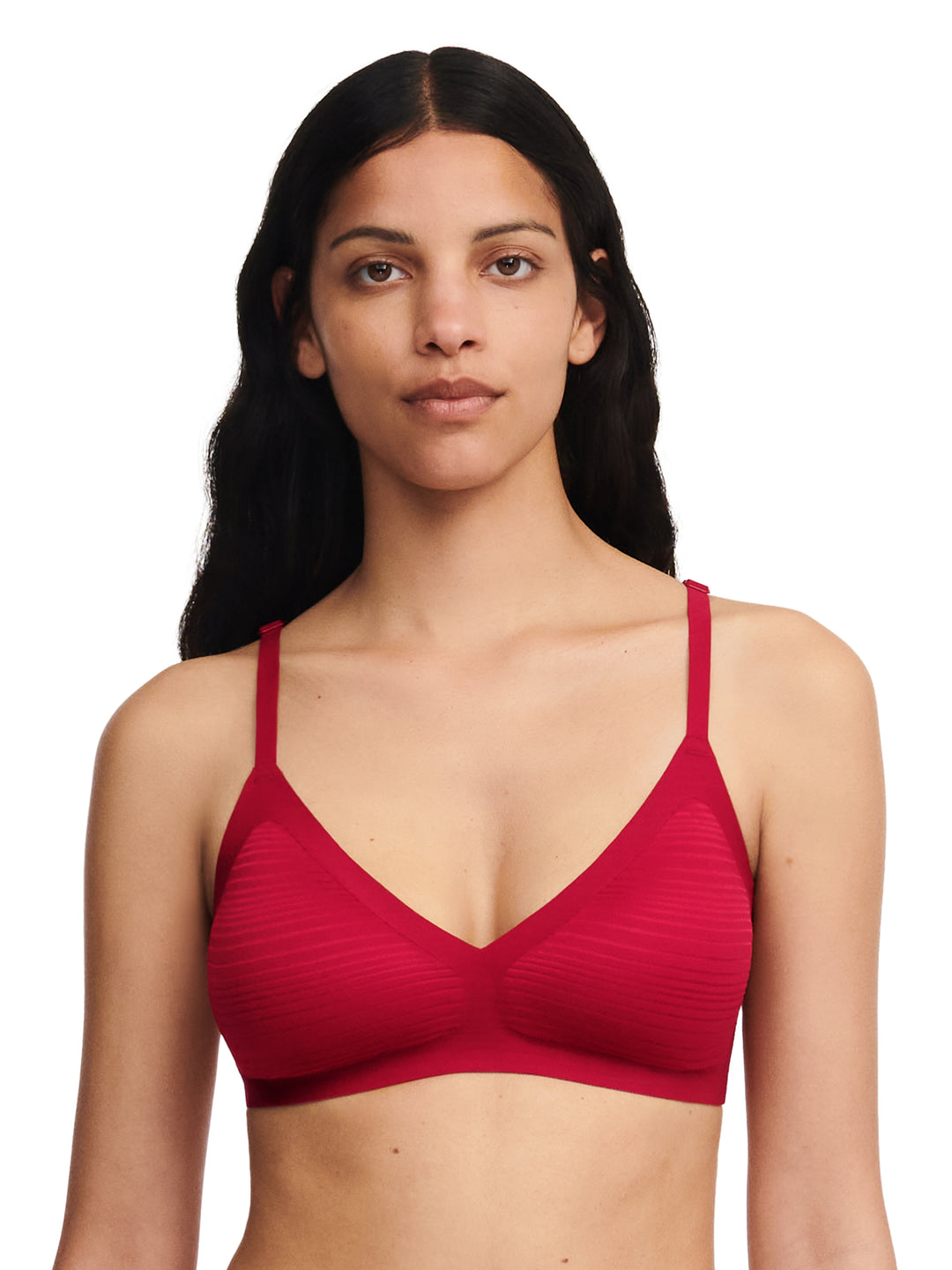 Chantelle - Softstretch Stripes Gepolstertes Bralette Passion Red
