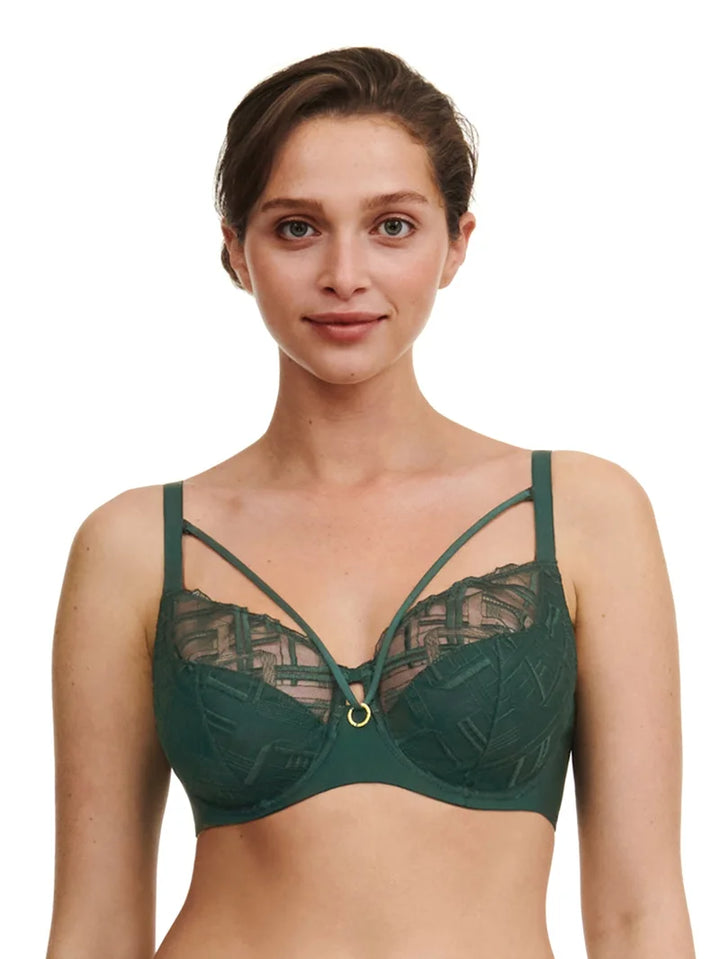Chantelle - Graphic Support Very Covering Underwired Bra Empire Green