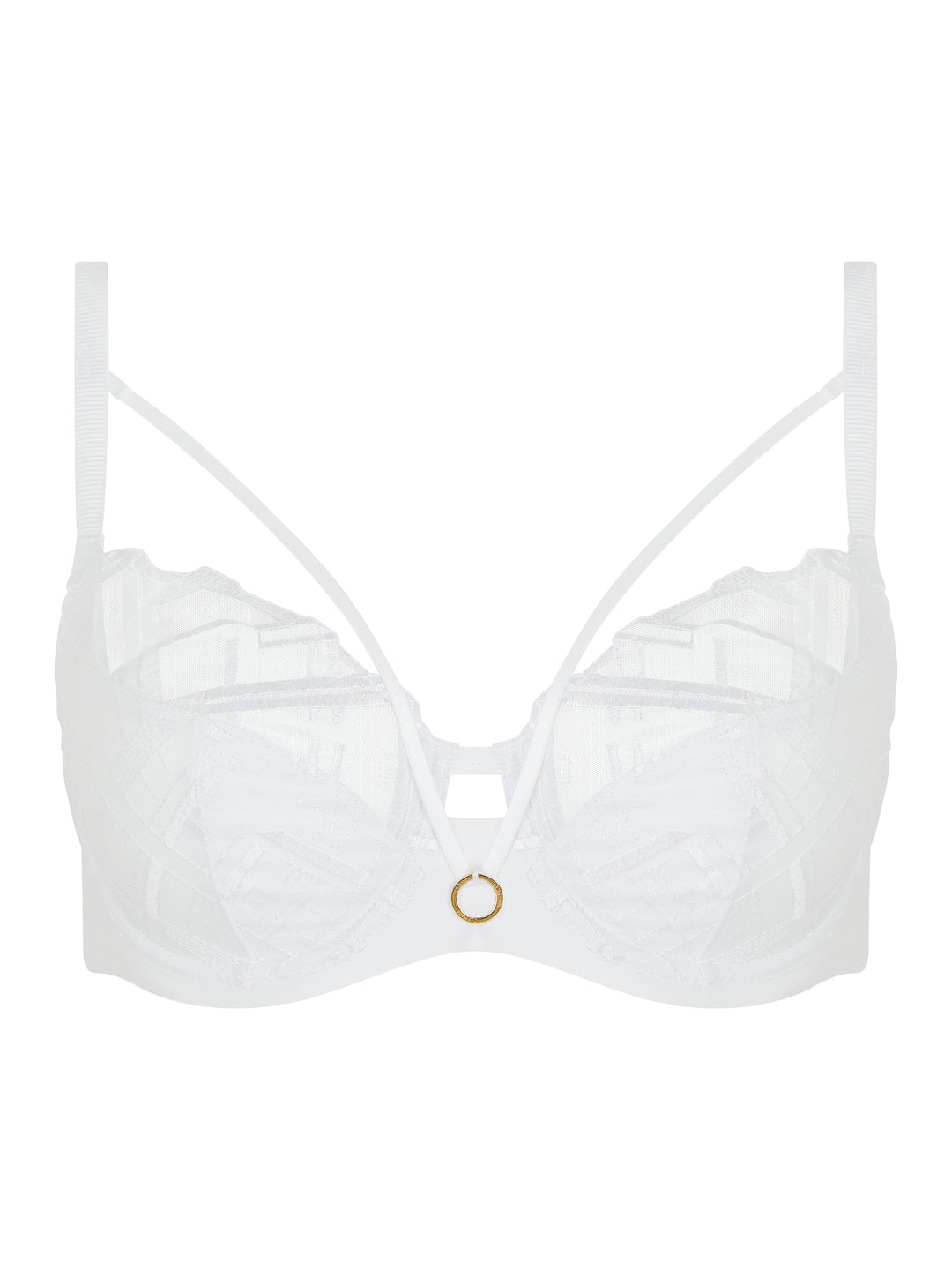 Chantelle - Graphic Support Very Covering Underwired White Full Cup Bra Chantelle 