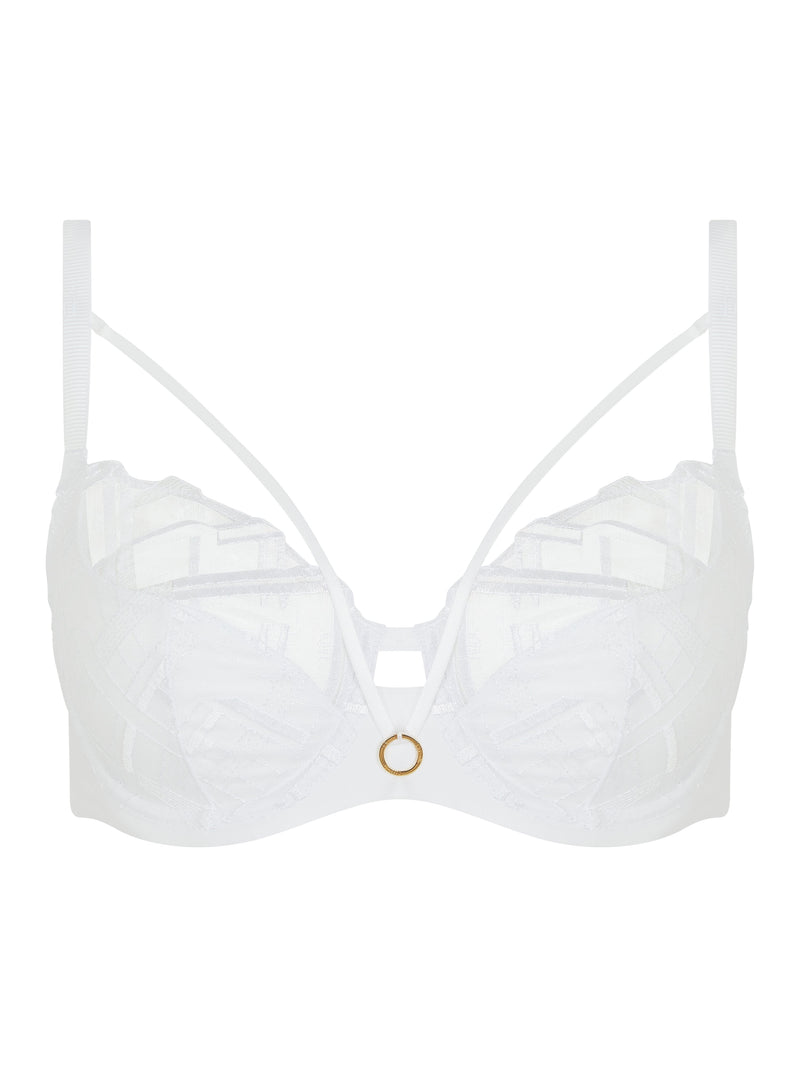 Chantelle - Graphic Support Very Covering Underwired White Full Cup Bra Chantelle 