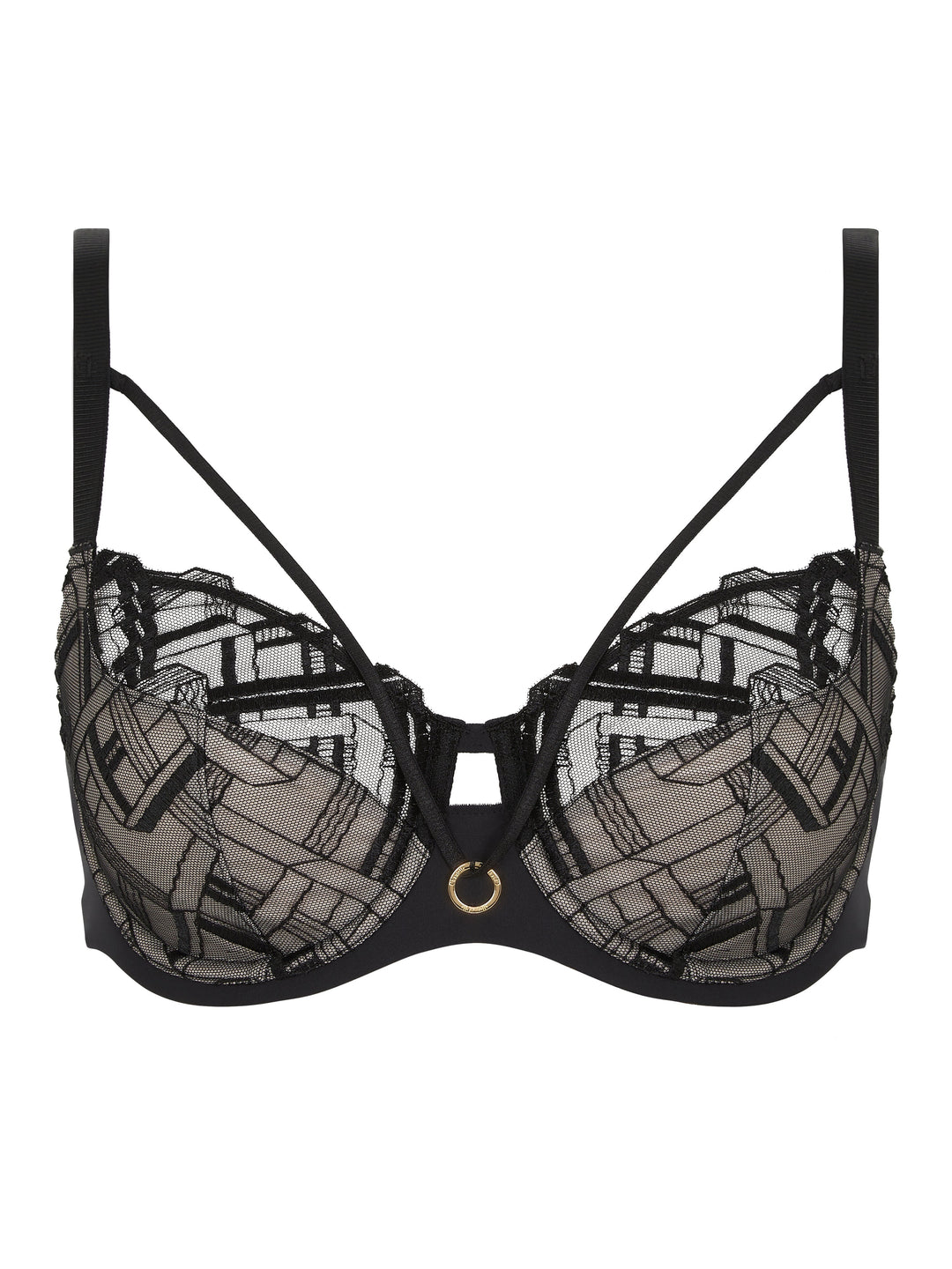 Chantelle - Graphic Support Very Covering Underwired Black Full Cup Bra Chantelle 