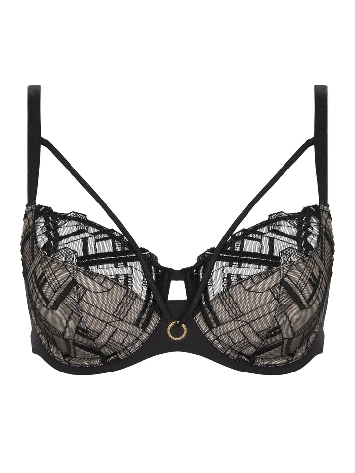 Chantelle - Graphic Support Very Covering Underwired Black Full Cup Bra Chantelle 