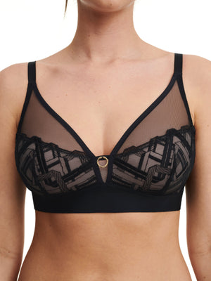 Chantelle - Graphic Support Wirefree Support Bra Black Soft Bra Chantelle 