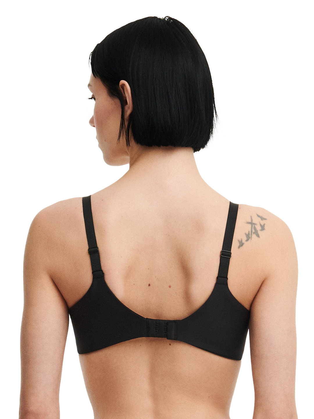 Chantelle - 圖案支撐超遮蓋記憶胸罩黑色加墊胸罩 Chantelle